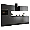 Respekta Olivia Küchenzeile (Breite: 310 cm, Farbe Arbeitsplatte: Granit Optik, Grau, Mit Elektrogeräten, Silberne Griffe) | BAUHAUS