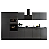 Respekta Olivia Küchenzeile (Breite: 340 cm, Farbe Arbeitsplatte: Granit Optik, Grau, Mit Elektrogeräten, Silberne Griffe) | BAUHAUS