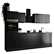 Respekta Olivia Küchenzeile (Breite: 280 cm, Schwarz, Mit Elektrogeräten) | BAUHAUS
