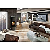 Respekta Olivia Küchenzeile (Breite: 370 cm, Grau, Farbe Arbeitsplatte: Granit Optik, Mit Elektrogeräten, Schwarze Griffe) | BAUHAUS
