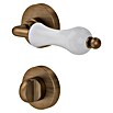 Diamond Doors WC-Türgarnitur (Türstärke: 40 - 45 mm, Schlitzkopf/Olive SK/OL, Bronze)