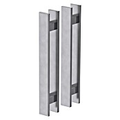 Diamond Doors Griffstangenpaar Sensa (Edelstahloptik, Geeignet für: Ganzglas-Schiebetüren, 35 x 4 cm)
