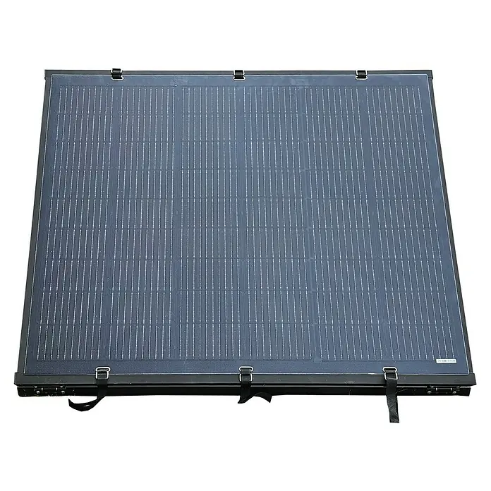 Hepa Solar Balkonkraftwerk Mini - 0% MwSt. gem. § 12 Abs. 3 UStG - Nennleistung: 200 W, L x B x H: 120 x 100 x 6,5 cm - Nahaufnahme eines Solarpanels, das erneuerbare Energie für nachhaltige Lösungen liefert und für den Einsatz im Freien konzipiert ist.