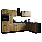 Respekta Olivia Winkelküche (172 x 310 cm, Artisan Eiche Nachbildung, Mit Elektrogeräten) | BAUHAUS