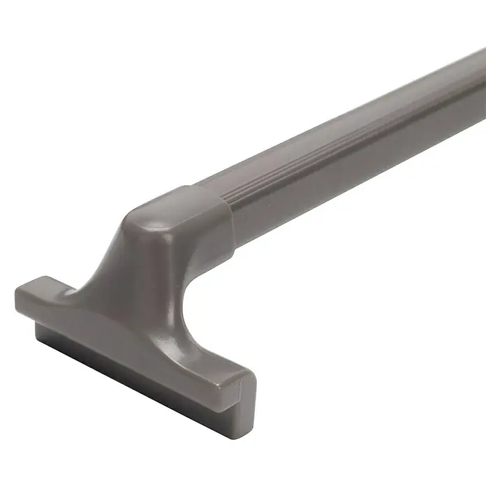 Emuca Hosenhalter Quartz - Metall, Titanium - Grauer Fugenreiniger mit langem Griff zur Reinigung von Fliesenfugen und schwer zugänglichen Stellen im Badezimmer.
