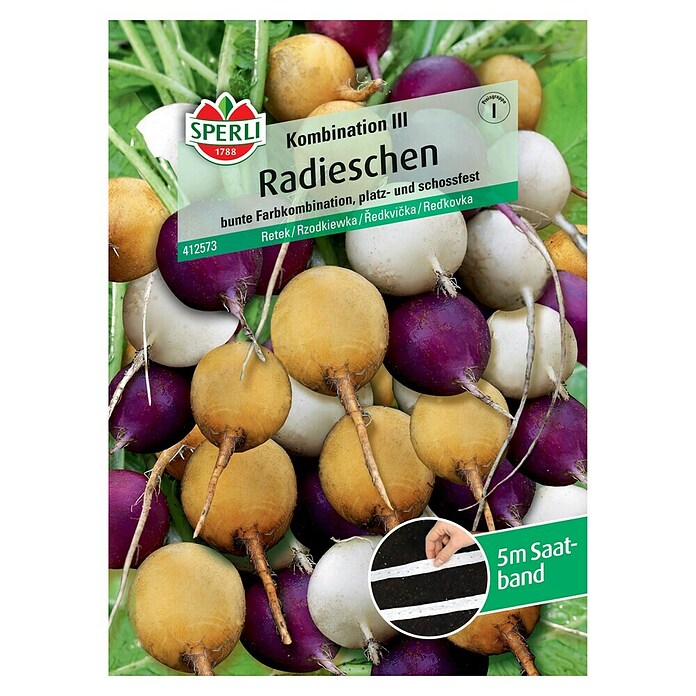 Sperli Gemüsesamen Radieschen (Kombination III, Raphanus sativus, Erntezeit: Mai) | BAUHAUS