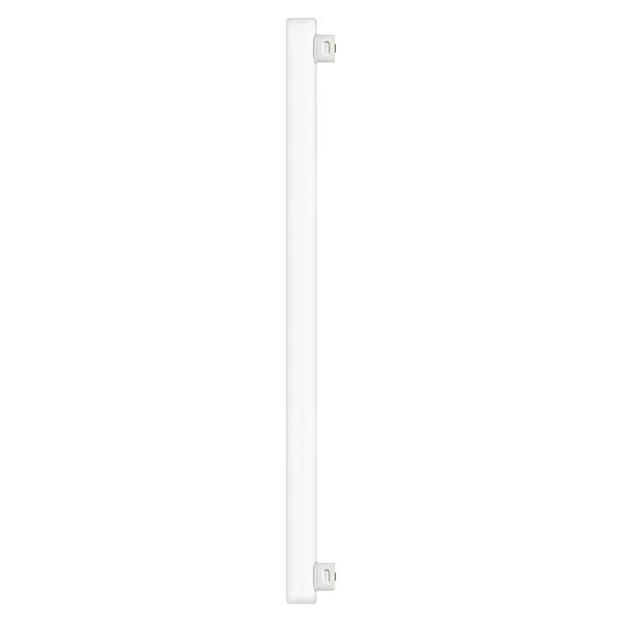 Osram Linestra LEDinestra - Largo: 500 mm, Blanco cálido, 8,5 W, 470 lm, S14s - Primer plano de un tubo de luz LED T8 blanco con sockets. Ideal para iluminación y soluciones de eficiencia energética en diversos entornos.