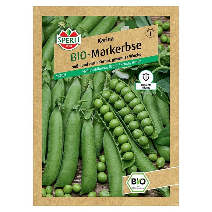 Sperli Gemüsesamen Bio Sommermarkerbse (Karina, Pisum sativum, Erntezeit: Juni) | BAUHAUS