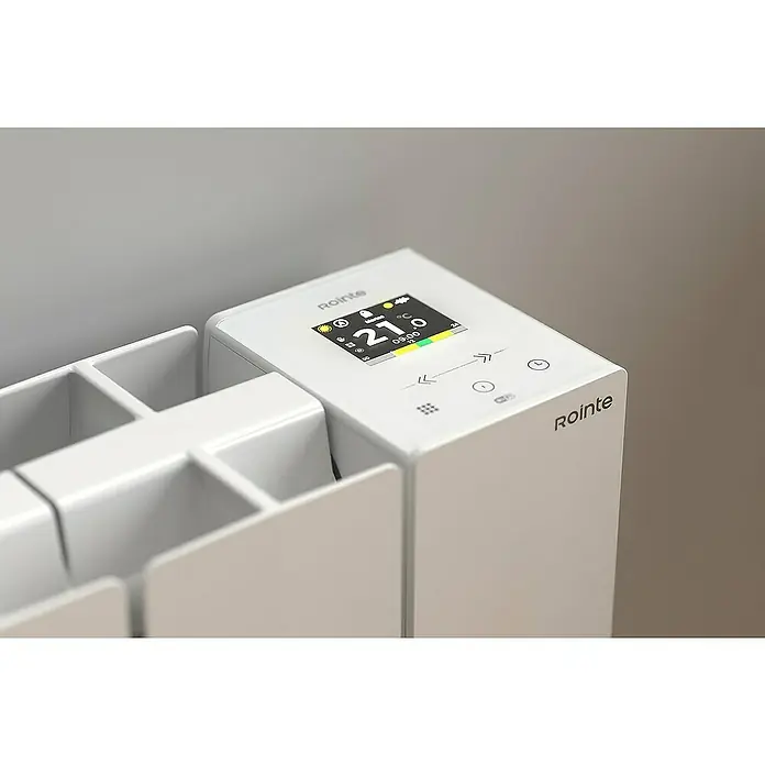 Rointe Emisor térmico Hera - 1.000 W, Blanco, 9 x 58 x 55 cm - Radiador Rointe blanco con control digital, ofreciendo confort y eficiencia en la calefacción.