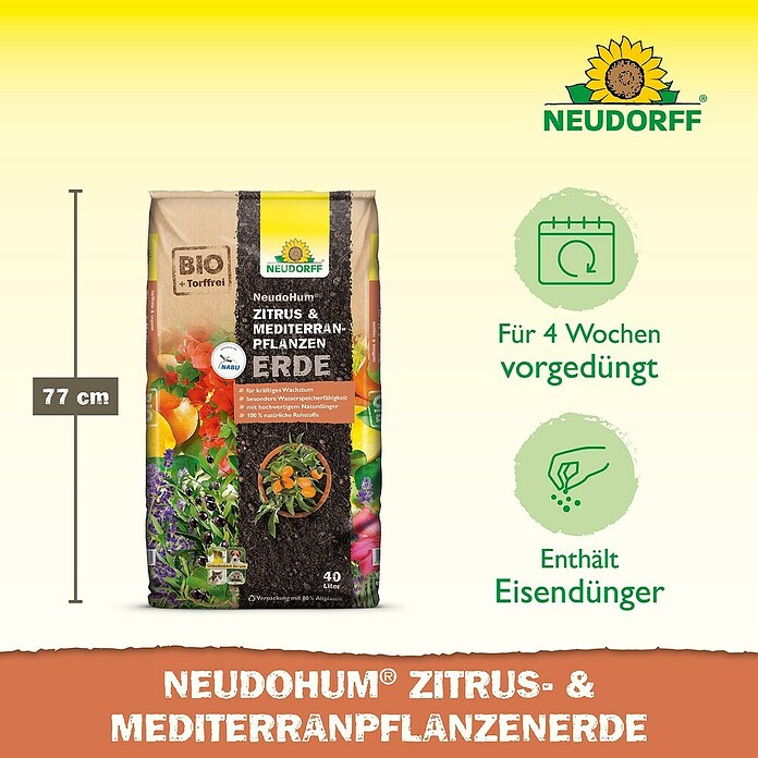 Neudorff NeudoHum Mediterranpflanzenerde (40 l, Torffrei) | BAUHAUS