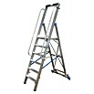 Krause Stabilo Stufenstehleiter (Arbeitshöhe: 3,4 m, 6 Stufen, Aluminium)
