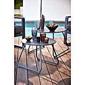Sunfun Sarah Mesa auxiliar de jardín redonda (Ø x Al: 48 x 37,5 cm, Acero, Antracita) | BAUHAUS