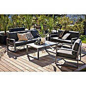 Sunfun Maja Loungesofa 2-Sitzer (B x T x H: 139,5 x 76 x 74,5 cm, Aluminium, Olefin, Night-Grey) | BAUHAUS
