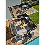 Sunfun Maja Garten-Loungetisch Holzoptik (L x B x H: 100 x 100 x 42 cm, Aluminium, Polywood, Night-Grey) | BAUHAUS