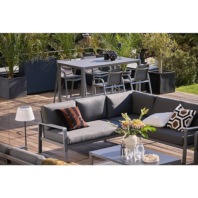 Sunfun Maja Lounge kotni element  (Aluminij, Olefin, Siva) | 8303 - Loungeset | ICAE - Sommermöbel Loungemöbel | ICA - Sommermöbel | IC - Freizeit im Garten | I - Stadtgarten | BAUHAUS