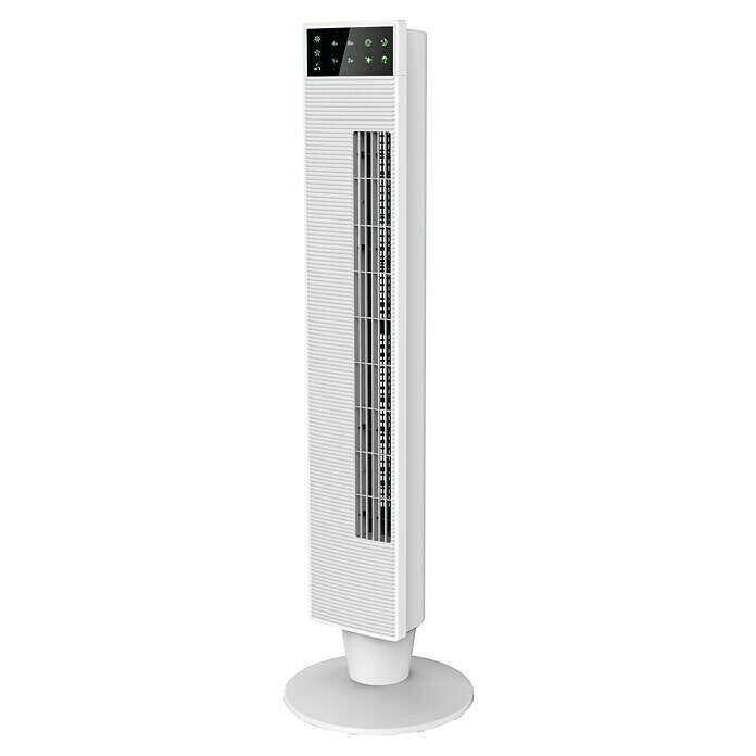 PR Klima Ventilador de torre (Blanco, Altura: 100 cm, 65 W, Con mando a distancia)