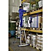 Krause Stabilo Stufenstehleiter Fahrbar mit Traverse (Arbeitshöhe: 3,4 m, Anzahl Tritte: 6 Stufen, Tiefe Stufen: 80 mm, Aluminium, Fahrbar)