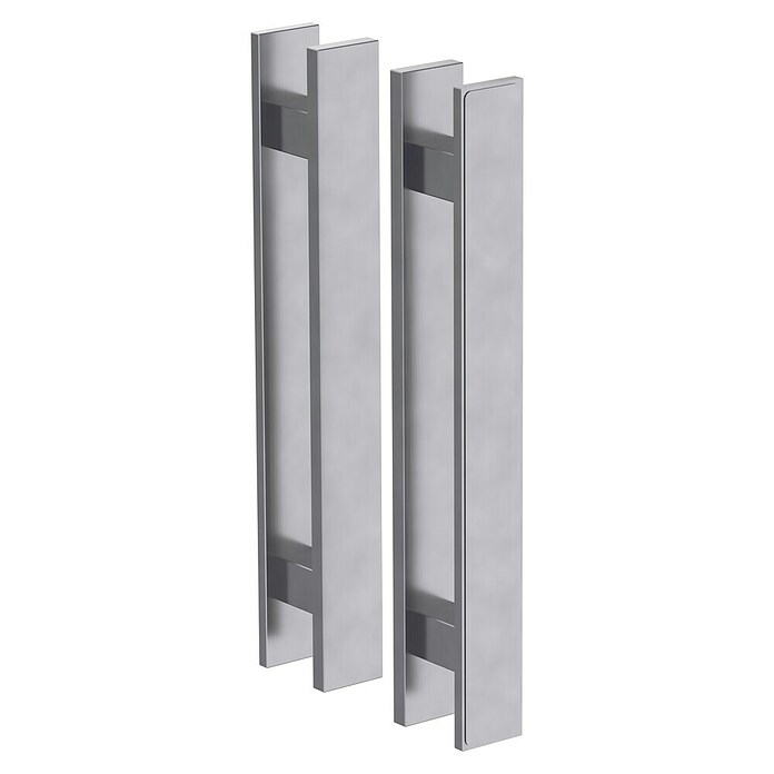 Diamond Doors Griffstangenpaar Sensa (Edelstahloptik, Geeignet für: Ganzglas-Schiebetüren, 35 x 4 cm)