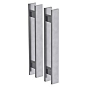 Diamond Doors Griffstangenpaar Sensa (Edelstahloptik, Geeignet für: Ganzglas-Schiebetüren, 35 x 4 cm)