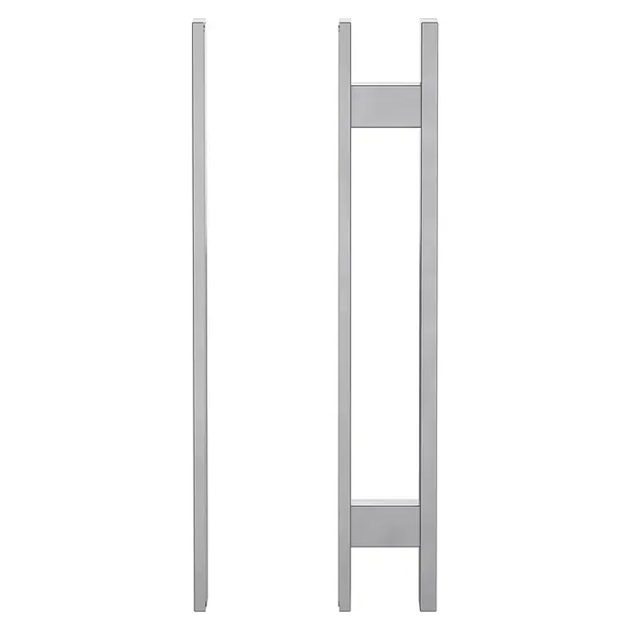 Diamond Doors Griffstange Sensa - Griffstange einseitig (1 Stk.) mit Griffleiste (1 Stk.), 350 x 40 mm - Ein silberner Handtuchwärmer mit klaren Linien und minimalistischem Design, ideal für moderne Badezimmer, sorgt für warme und trockene Handtücher.