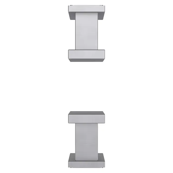 Diamond Doors Griffstange Sensa - Griffstange beidseitig (2 Stk.), 350 x 40 mm - Ein modernes Küchengerät mit einer schlanken, vertikalen Bauweise in einem neutralen Farbton für eine zeitgemäße Küchenästhetik.