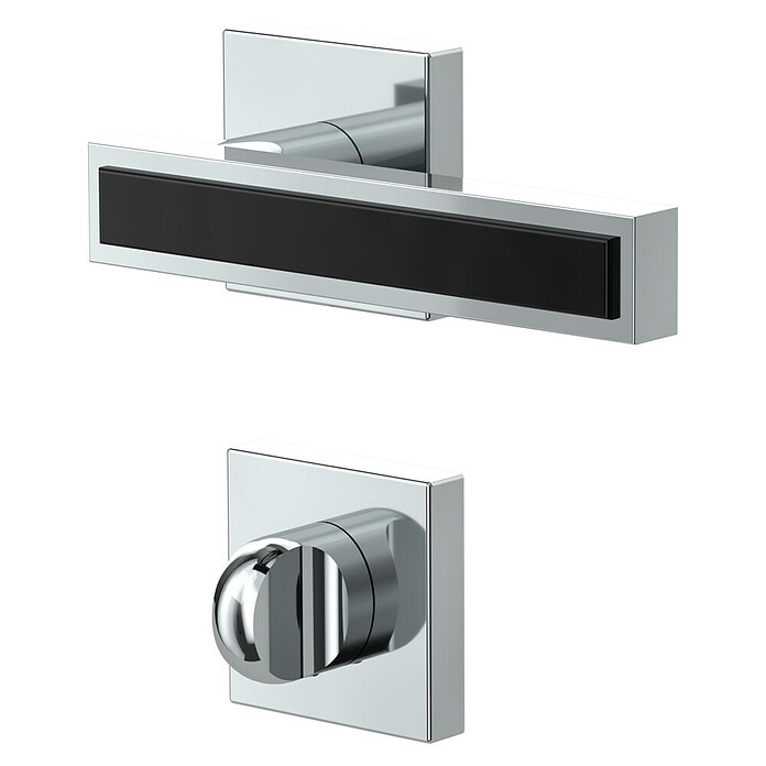 Diamond Doors WC-Türgarnitur (Türstärke: 40 - 45 mm, Schlitzkopf/Olive SK/OL, Chrom)