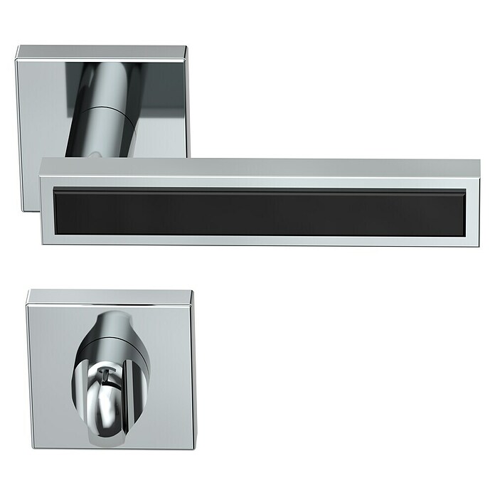 Diamond Doors WC-Türgarnitur (Türstärke: 40 - 45 mm, Schlitzkopf/Olive SK/OL, Chrom)
