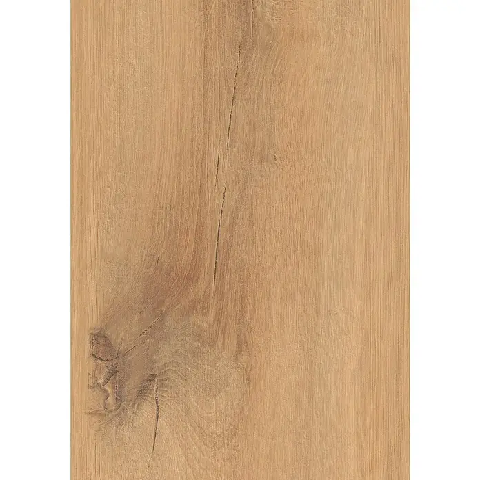 Krono Original Laminat Classic Silent - Golden Vista Oak, Landhausdiele, 1.288 x 195 x 9 mm - Elegante Holzstruktur mit feinen Maserungen und einem markanten Ast. Ideal für hochwertige Möbel und Innenausstattung.