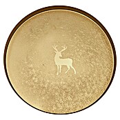 Deko-Tablett Hirsch Design (Durchmesser: 31 cm, Gold, Metall) | BAUHAUS