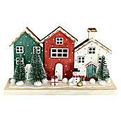 Deko-Holz - Häuserzeile Winter (L x B x H: 22 x 8,5 x 13 cm, Holz, Mehrfarbig) | BAUHAUS