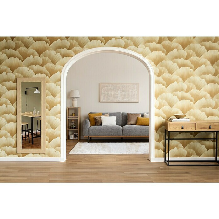 Alfombra de pelo corto Lazer (Oro, 230 x 160 cm, 100% Poliéster) | BAUHAUS