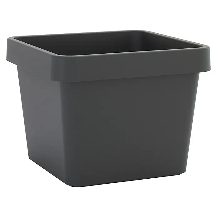 Viva Pflanztopf Square - Außenmaß (L x B x H): 48,5 x 48,5 x 38 cm, Kunststoff, Anthrazit - Schlichtes, quadratisches, anthrazitfarbenes Pflanzgefäß mit breitem Rand. Ideal für Innen- und Außenbereiche.