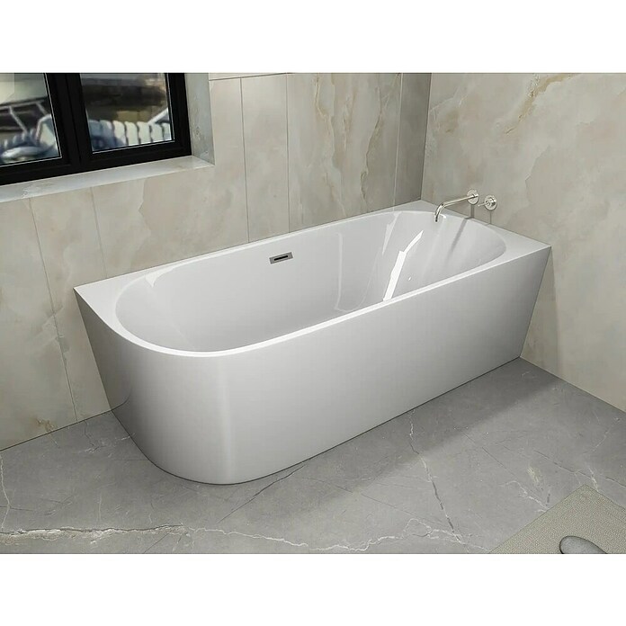 Sanotechnik Samostojeća kada Porto  (D x Š x V: 175 x 75 x 56 cm, Sanitarni akril, Bijela) | BAUHAUS