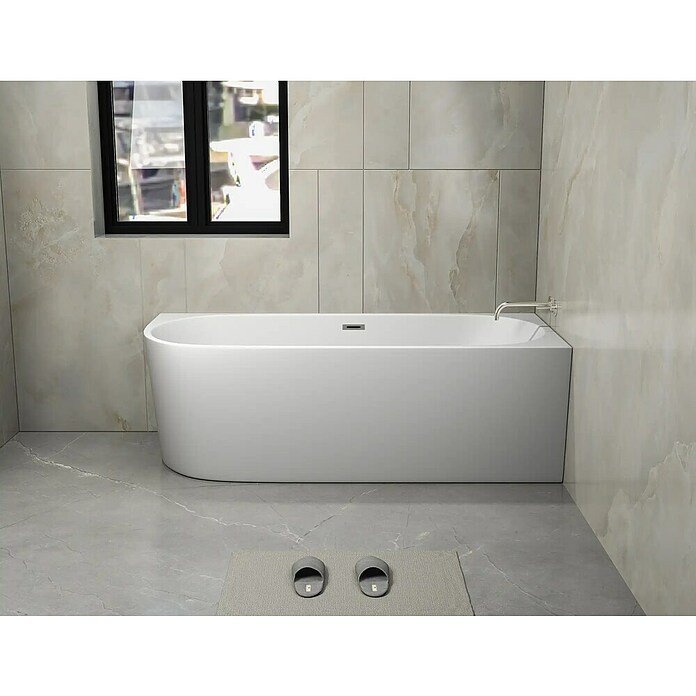 Sanotechnik Samostojeća kada Porto  (D x Š x V: 175 x 75 x 56 cm, Sanitarni akril, Bijela) | BAUHAUS