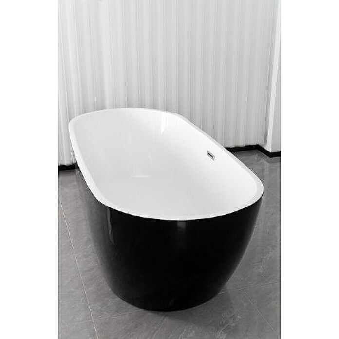 Sanotechnik Samostojeća kada Cuba  (D x Š x V: 175 x 80 x 61 cm, Sanitarni akril, Crna) | BAUHAUS