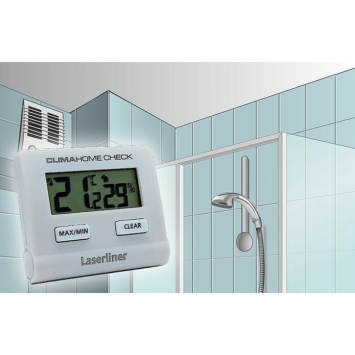 Laserliner Vlagomjer i termometar ClimaHomeCheck  (Mjerni raspon vlažnosti zraka: 20 % - 95 %, Bijela) | BAUHAUS