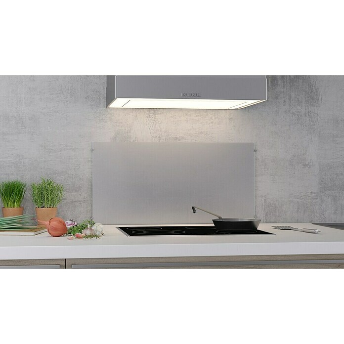 CUCINE Küchenrückwand (Satiniert, 80 x 40 cm, Stärke: 6 mm, Einscheibensicherheitsglas (ESG))