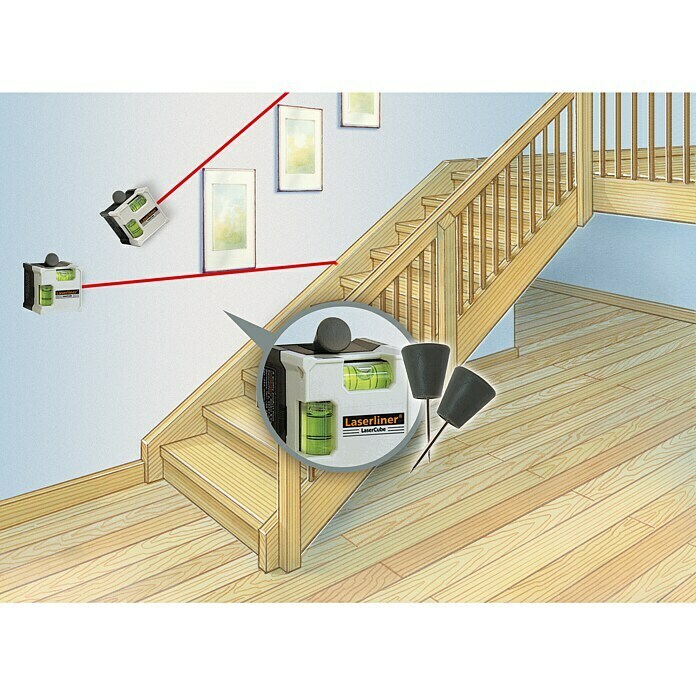 Laserliner Kreuzlinienlaser LaserCubeMax. Arbeitsbereich: 5 m Use Shot