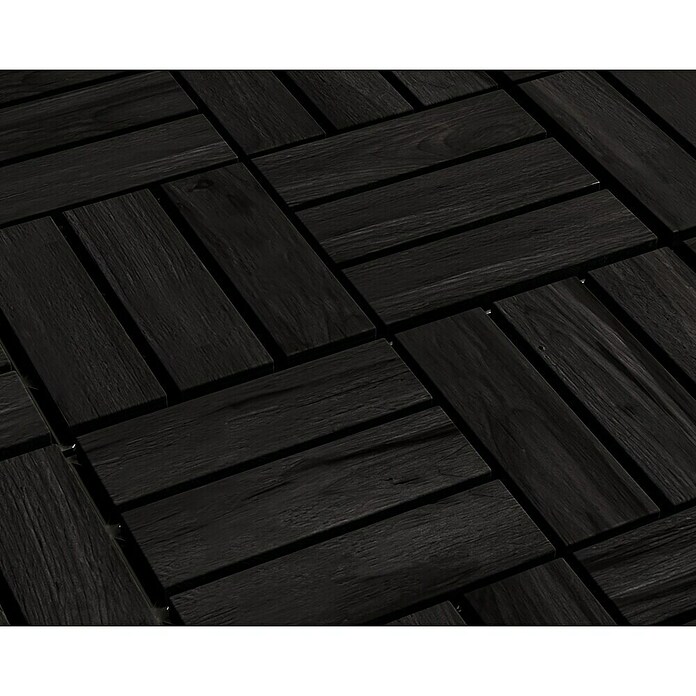 Klickfliese (Akazie, 30 x 30 x 2 cm, Dunkelgrau, 5 Stk.) | BAUHAUS