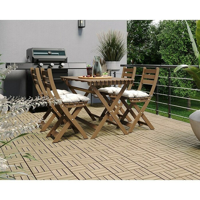 Klickfliese (Akazie, 30 x 30 x 2 cm, Beige, 5 Stk.) | BAUHAUS