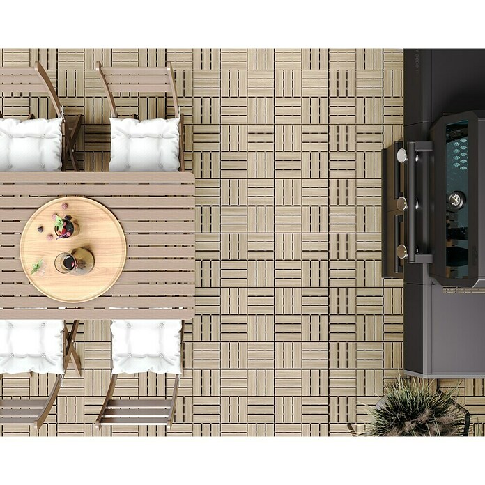 Klickfliese (Akazie, 30 x 30 x 2 cm, Beige, 5 Stk.) | BAUHAUS