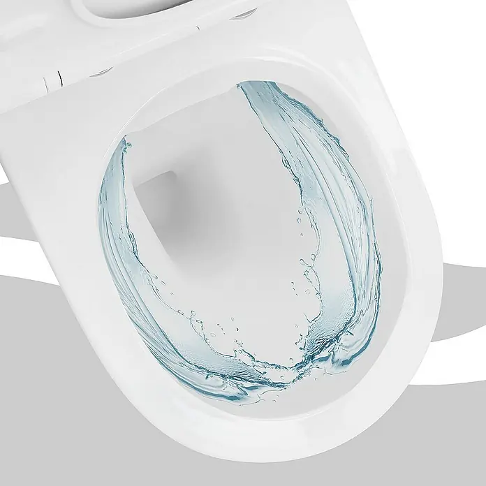 LuxeBath Wand-WC Weiß mit Nano Beschichtung lang Bidet Funktion Lotus Effekt - Spülrandlos, Mit antibakterieller Glasur, Spülform: Tief, WC Abgang: Waagerecht, Weiß - Weisse Toilette mit sauberem Spülwasser. Elegantes Design für moderne Badezimmer.