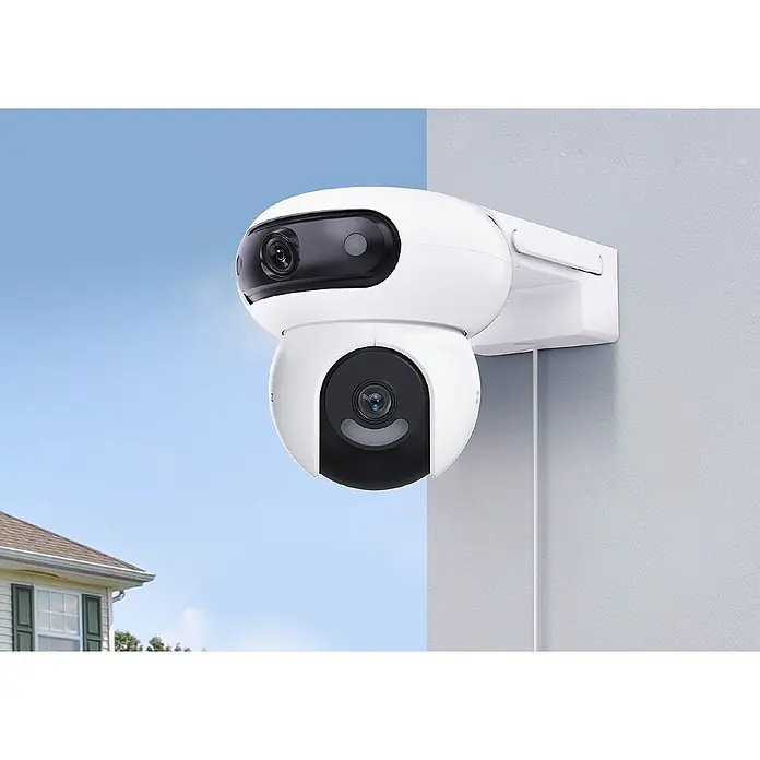 EZVIZ Überwachungskamera H90 2K WIFI 2880x1620 - Webcam - Weiß, Erfassungsreichweite: 30 m - Weiße Überwachungskamera zur Wandmontage, die Sicherheit und Überwachung für Ihr Zuhause oder Geschäft bietet.