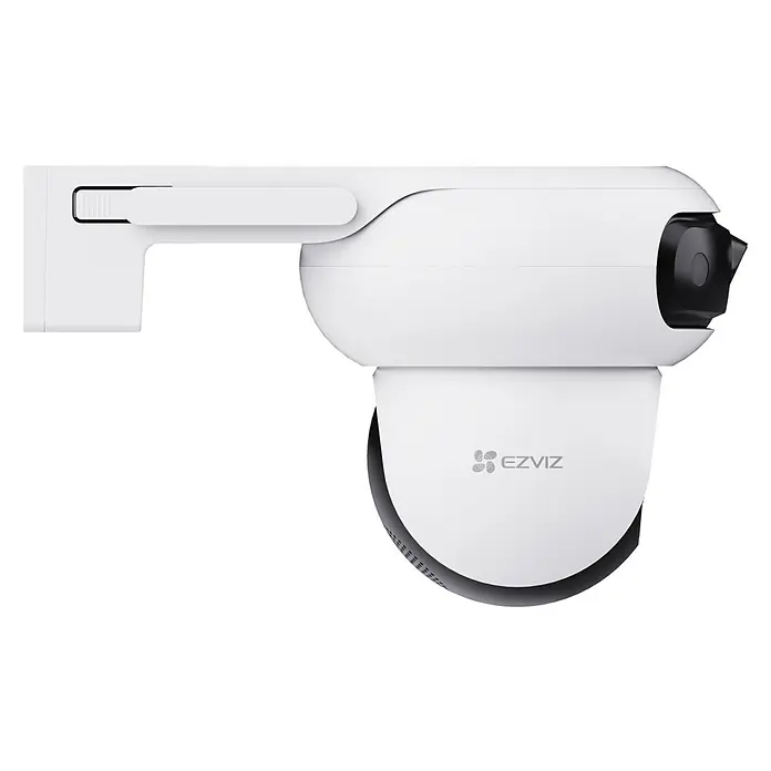 EZVIZ Überwachungskamera H90 2K WIFI 2880x1620 - Webcam - Weiß, Erfassungsreichweite: 30 m - Nahaufnahme einer EZVIZ Sicherheitskamera, die fortschrittliche Überwachungstechnologie für Ihr Zuhause bietet.
