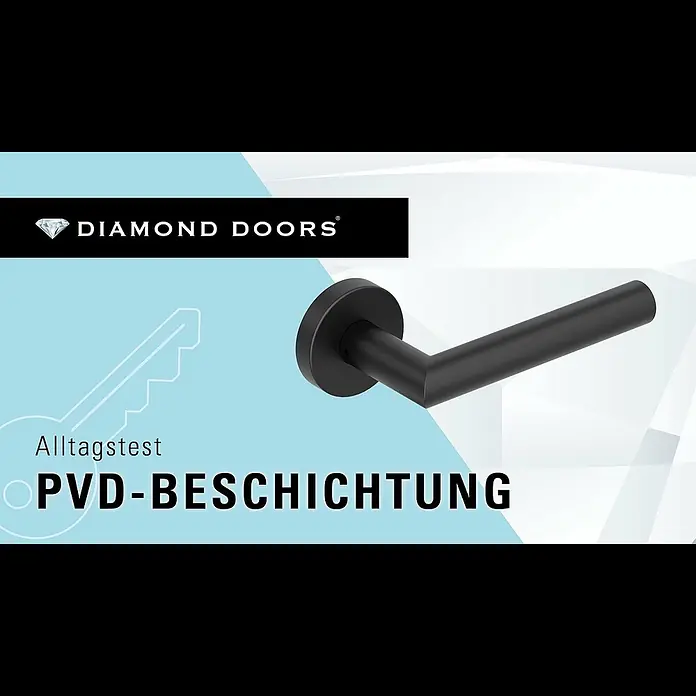 Diamond Doors Zimmertürgarnitur Black Panther L-Form Premium PVD - Stärke Tür: 38 mm - 45 mm, Buntbart, Edelstahl, L-Form - Diamond Doors Alltagstest PVD-Beschichtung