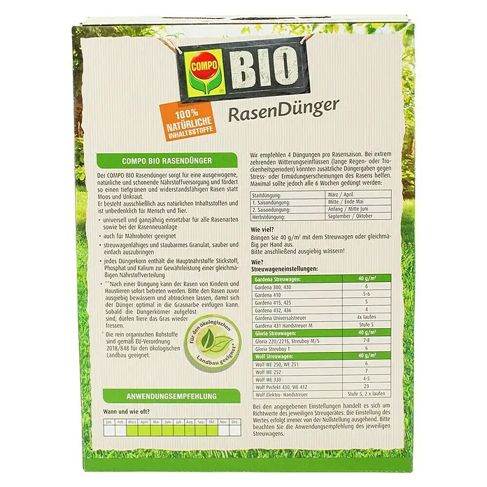 Compo Bio-Rasendnger - 3 kg, Max. Anwendungsflche: 75 m online kaufen  bei BAUHAUS
