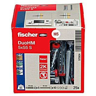 Fischer Vložek za vdolbine DuoHM 5x55 S TX (Ø x Do: 10 x 55 mm, Najlon, 25 kos, M 5)
