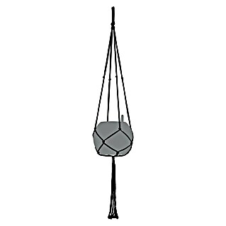 Lechuza Blumenampel Makramee Pure (Länge: 120 cm, Baumwolle, Schwarz)