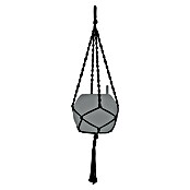Lechuza Blumenampel Makramee Boho (Länge: 90 cm, Baumwolle, Schwarz) | BAUHAUS