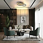 Globo LED-Deckenleuchte Della II (L x B x H: 505 x 400 x 140 mm, Gold, Warmweiß) | BAUHAUS